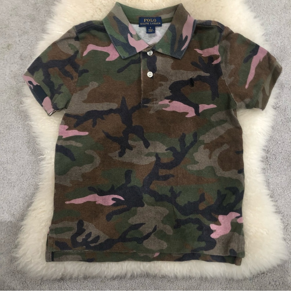 Boys Polo Ralph Lauren Camouflage Pique Polo Size 5